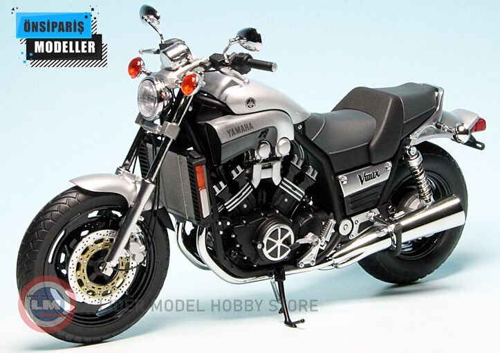 1:12 1993 YAMAHA VMAX Motosiklet – SILVER METALLIC