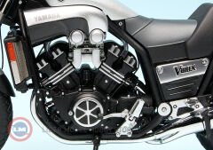 1:12 1993 YAMAHA VMAX Motosiklet – SILVER METALLIC