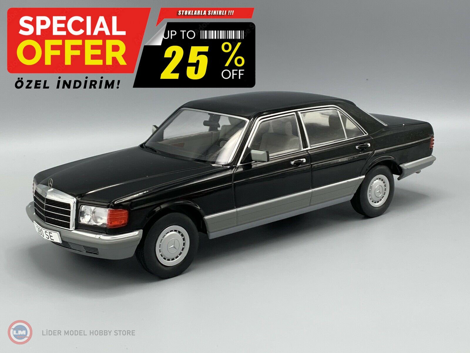 1:18 1979 Mercedes Benz  280 SE S Class W126