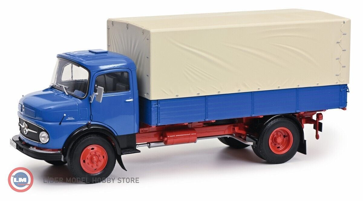1:18 Schuco 1966 Mercedes Benz L911 L 911 Pritsche Plane LKW Truck Camion