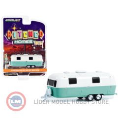 1:64 1971 Airstream Double-Axle Land Yacht Safari -- Custom White and Seafoam Hitched Homes Series 13