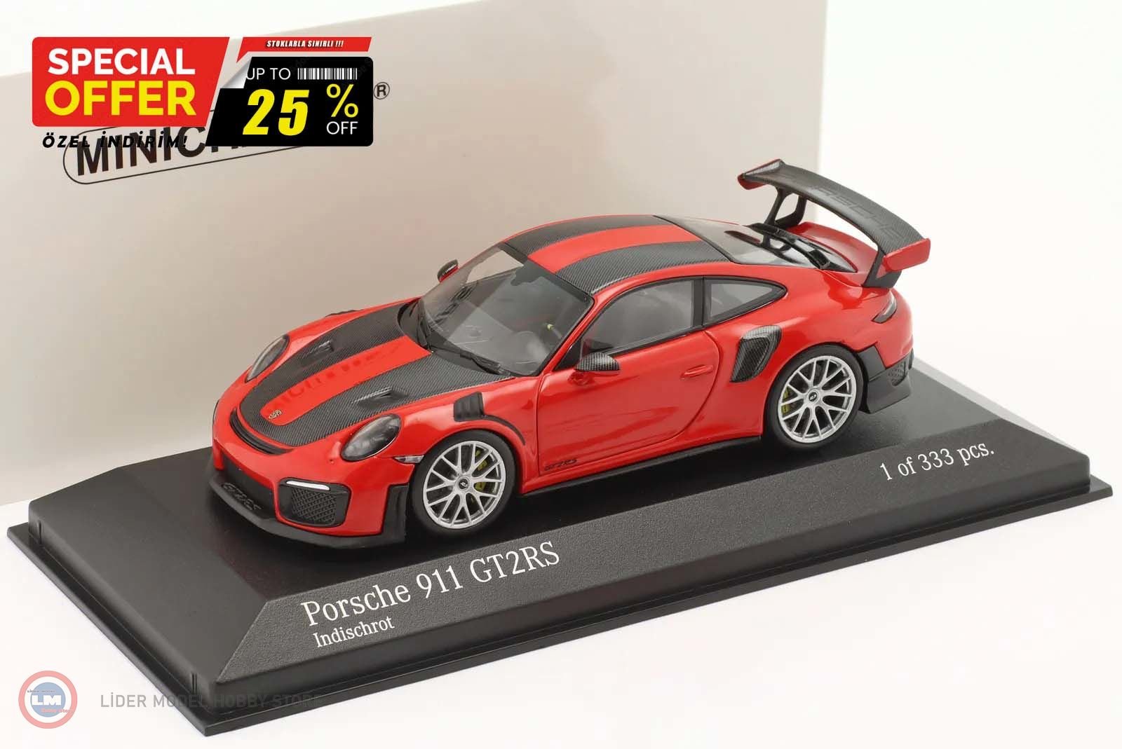 1:43 Minichamps 2018 Porsche 911 (991 II) GT2 RS Weissach Package