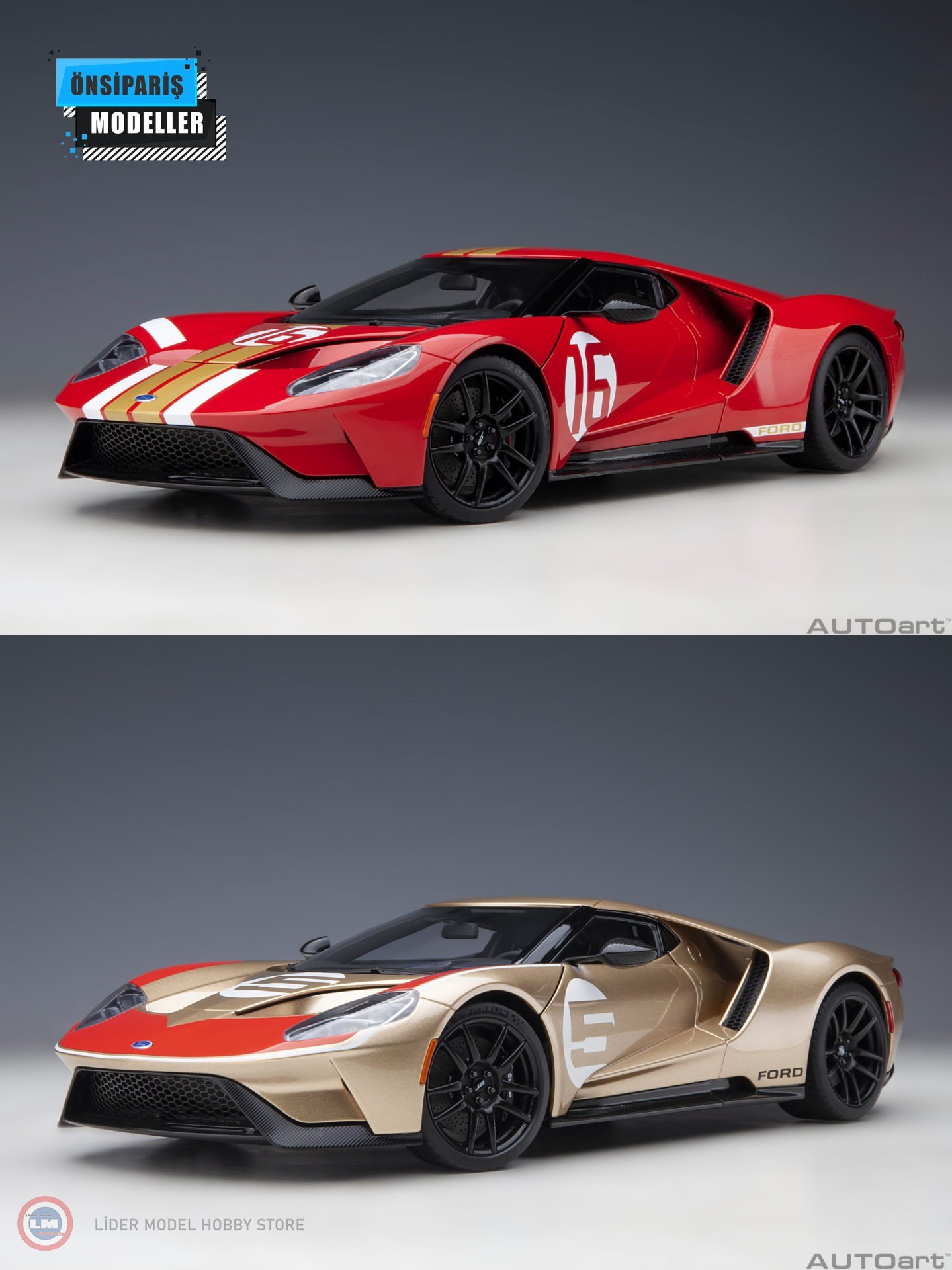 1:18 2022 Ford GT 2022 Alan Mann Heritage Edition (Alan Mann Red)