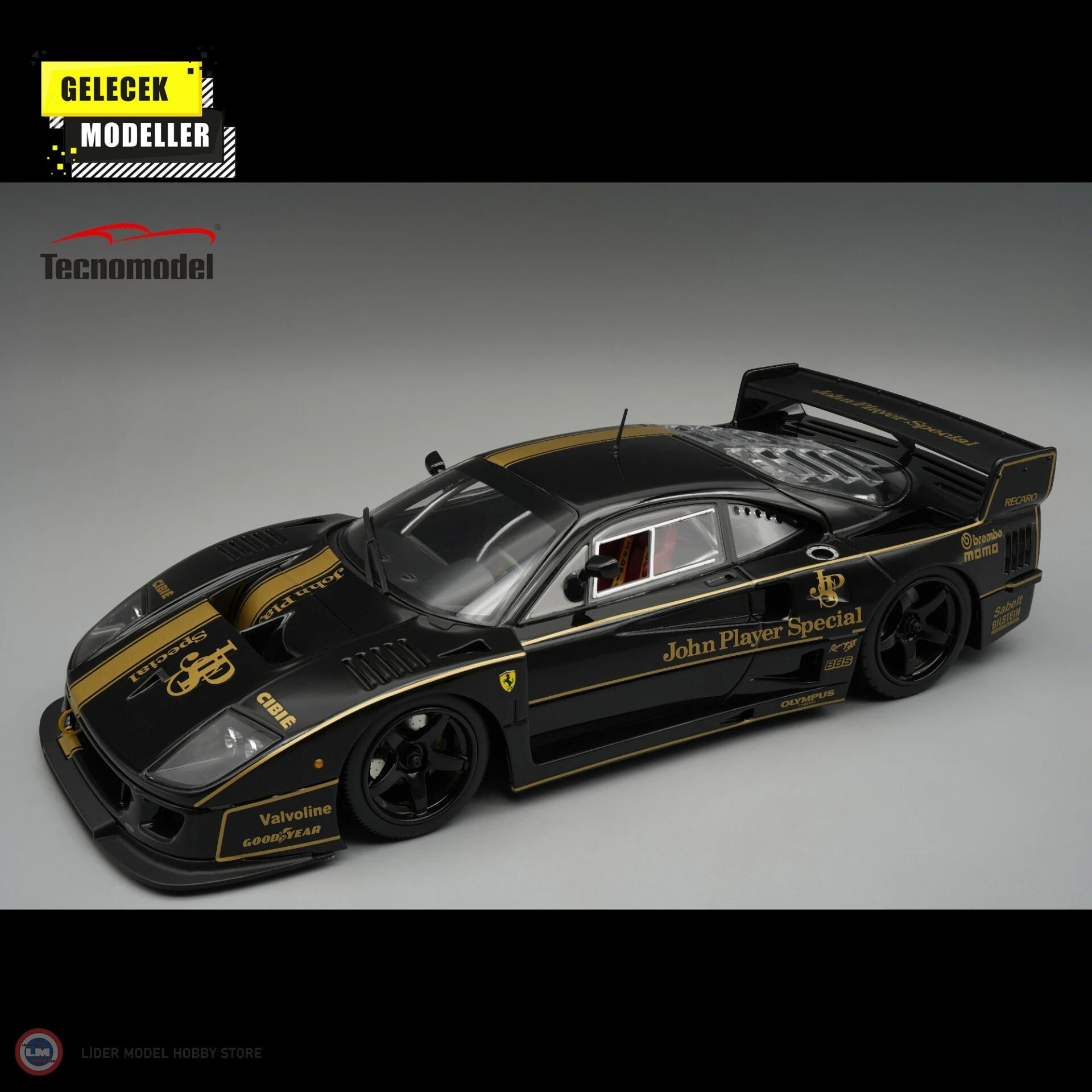 1:18 Tecnomodel 1996 Ferrari F40 LM - JPS Black version