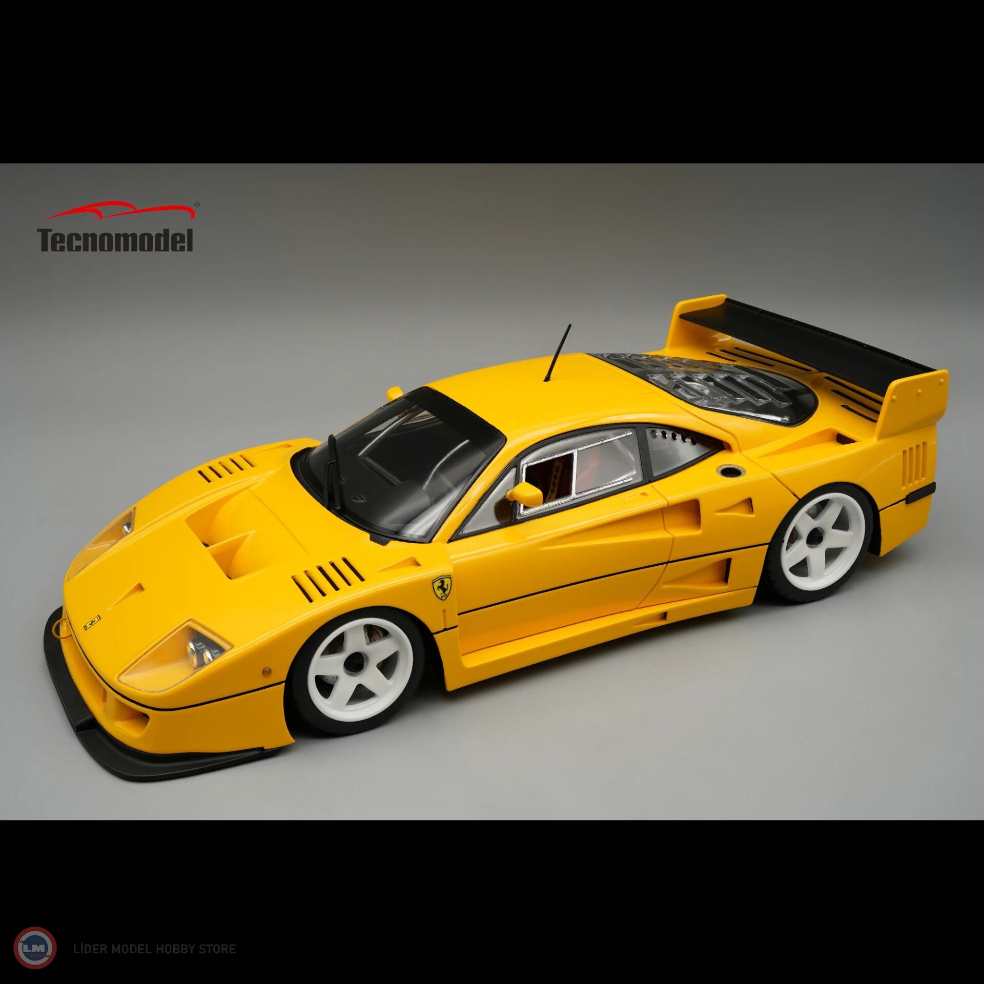 1:18 Tecnomodel 1996 Ferrari F40 LM - Press Yellow Modena