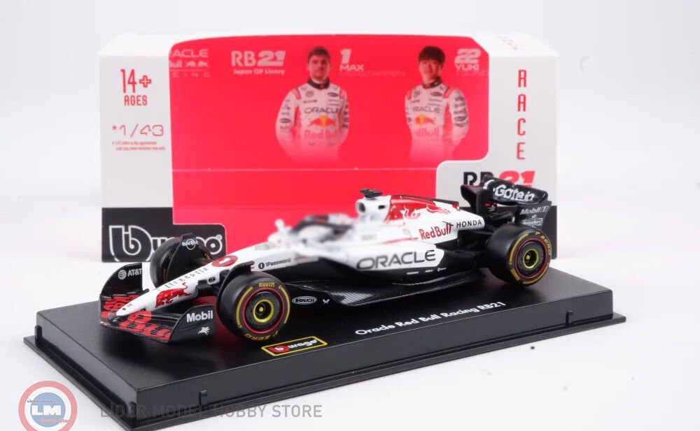Burago - 1:43 Burago Red Bull RB21 #1 MAX VERSTAPPEN WINNER JAPAN