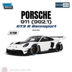 1:18 GT Spirit 2023 Porsche 911 992.1 GT3 R Rennsport White