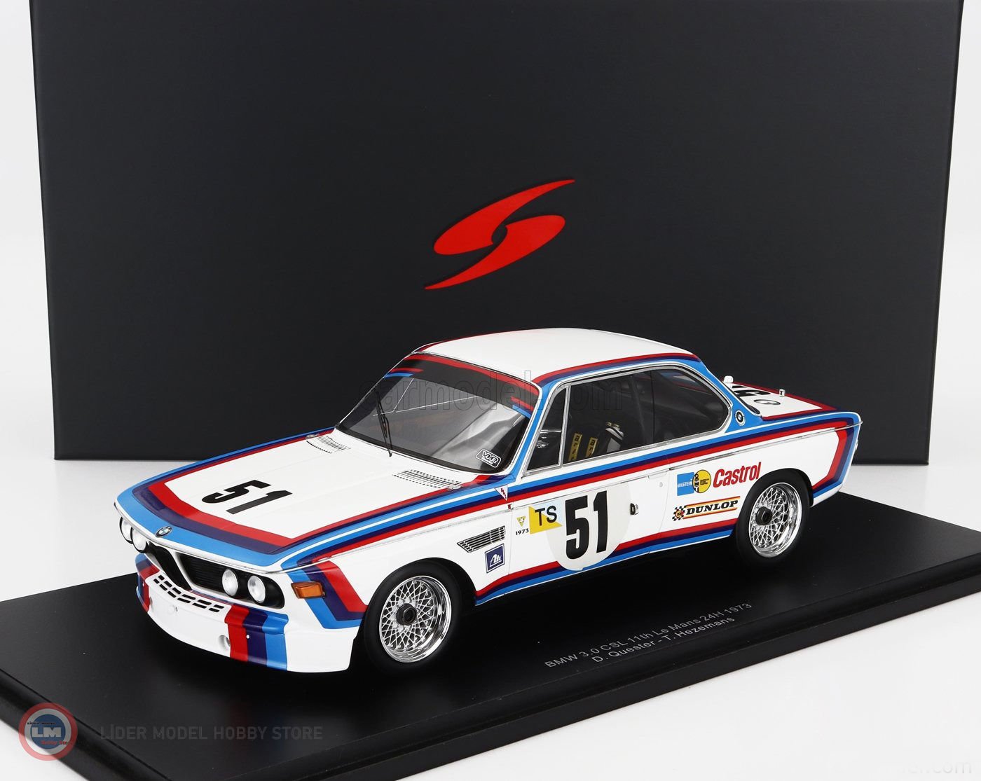 1:18 Spark BMW 3.0 CSL No.51 11th 24H Le Mans 1973