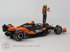 1:24 Burago Mclaren MCL38 #4 LANDO NORRIS 2024 with figure