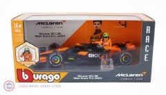 1:24 Burago Mclaren MCL38 #4 LANDO NORRIS 2024 with figure
