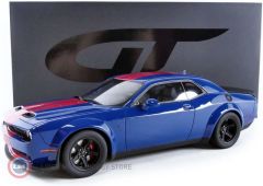 1:18 2021 Dodge Challenger Super Stock Indigo Blue  Red Stripes