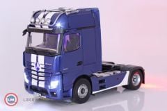 1:18 NZG Mercedes Benz Actros Giga Space 4x2 blue with stripes