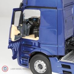 1:18 NZG Mercedes Benz Actros Giga Space 4x2 blue with stripes