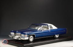 1:18 1974 Cadillac Coupe Deville - Regal Blue Firemist