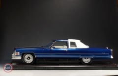 1:18 1974 Cadillac Coupe Deville - Regal Blue Firemist