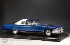 1:18 1974 Cadillac Coupe Deville - Regal Blue Firemist