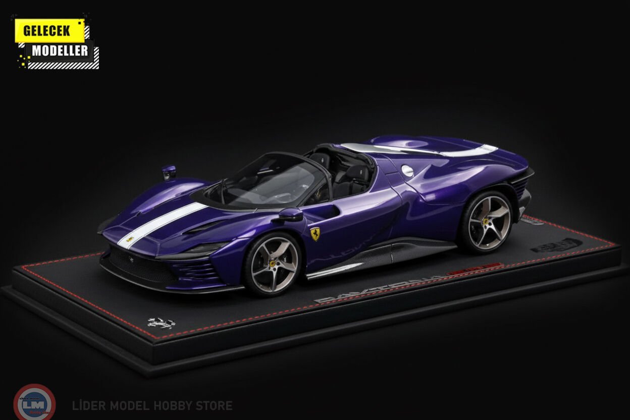 1:18 BBR 2022 Ferrari SP3 Daytona open roof Purple Dino