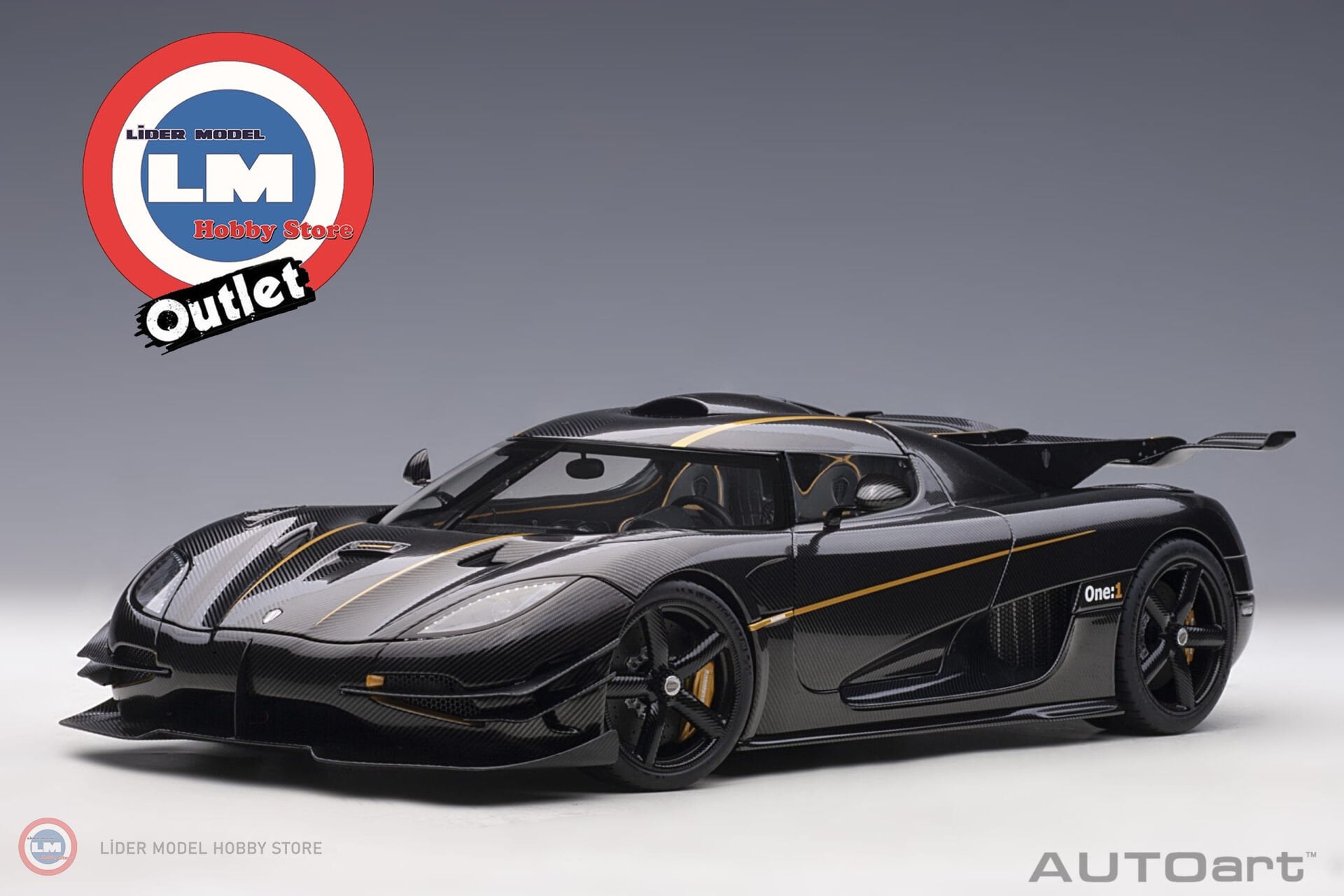 Autoart - KUSURLU 1:18 Koenigsegg One:1 FULL CARBON - 22.510,64 TL