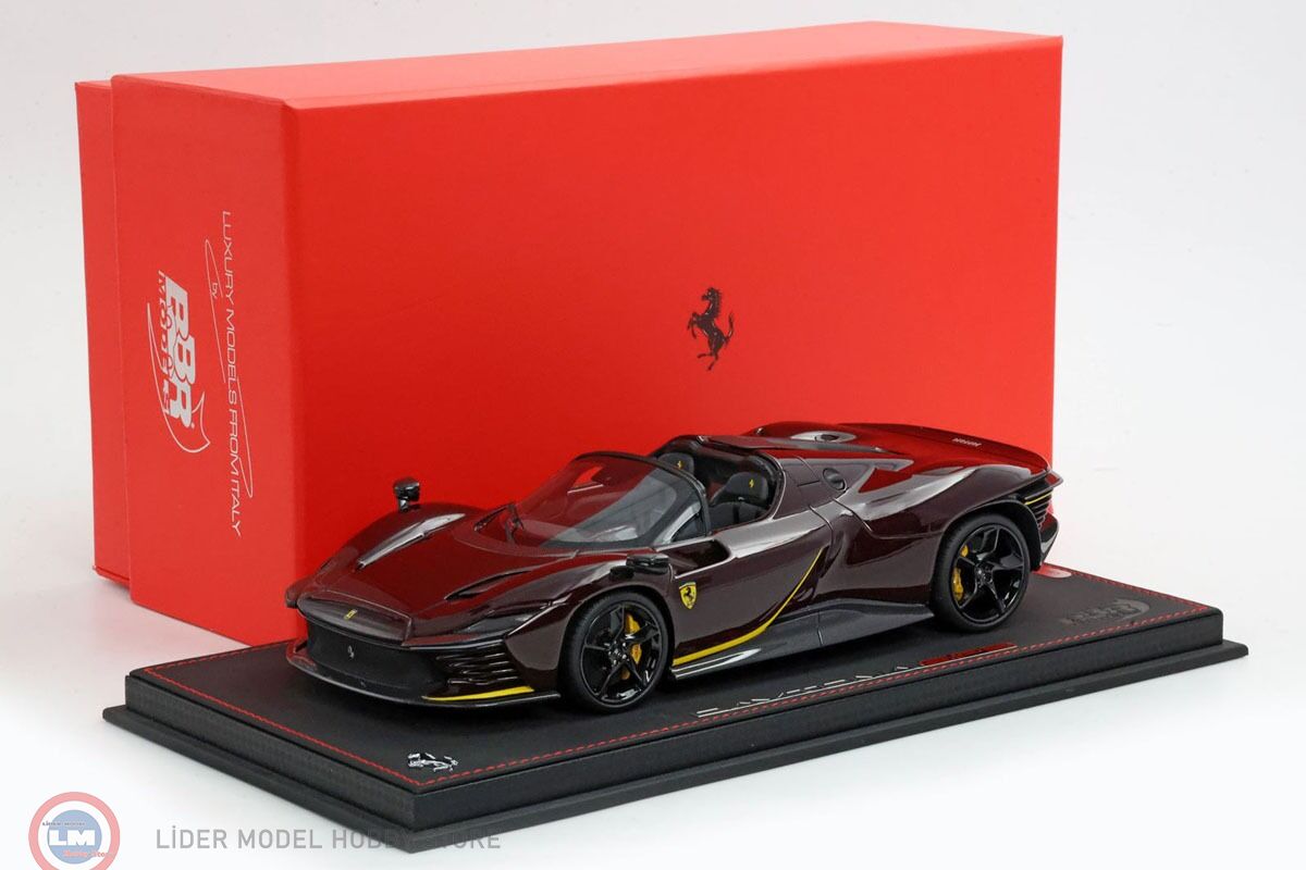 1:18 BBR Ferrari Daytona SP3 Serie Icona (Open Roof) Rosso Rubino