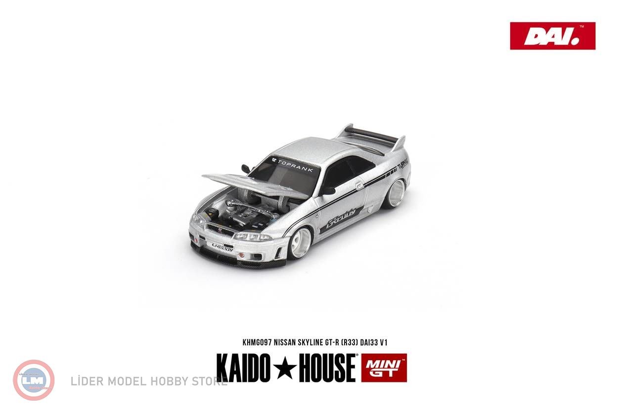 1:64 Mini GT Kaido Nissan Skyline GT-R (R33) DAI33 V1, Kaido House