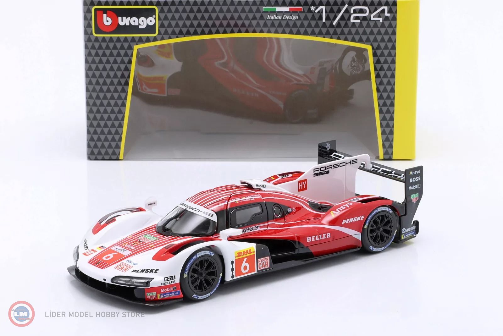1:24 Burago Porsche 963 PORSCHE PENSKE #6 2024