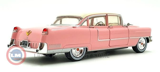 1:24 Greenlight 1955 Cadillac Fleetwood Series 60 - Pink with White Roof
