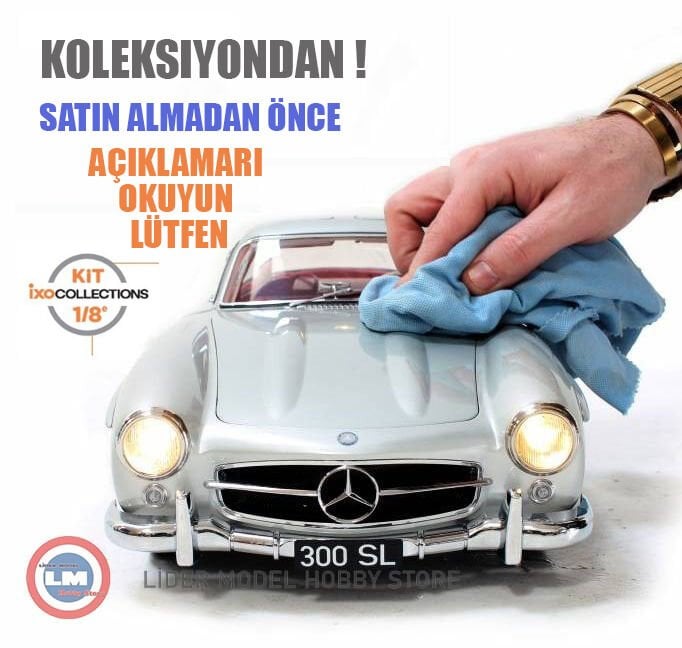 1:8 Ölçek 1955 Mercedes Benz 300SL Gullwing (NATAMAM)