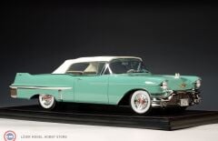 1:18 GLM/Stamp Models 1957 Cadillac Series 62 Convertible Closed roof Thebes Green Metallic