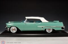 1:18 GLM/Stamp Models 1957 Cadillac Series 62 Convertible Closed roof Thebes Green Metallic