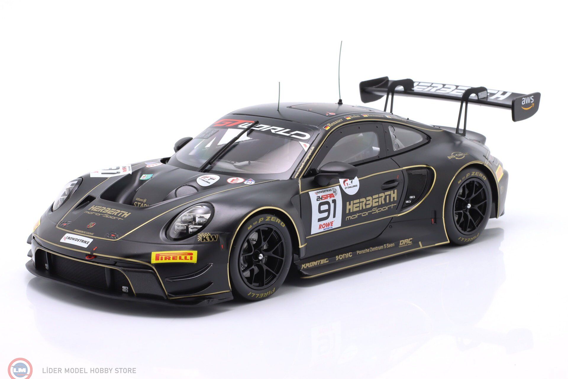 1:18 IXO Porsche 911 GT3 R (992) #91 24h Spa 2025 Herberth Motorsport
