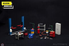 1:18 Autoart Tamir Lifti ve Garaj Kit Seti (Versiyon 2)