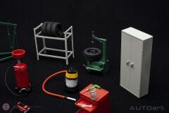 1:18 Autoart Tamir Lifti ve Garaj Kit Seti (Versiyon 2)