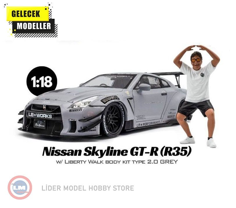 1:18 Solido 2024 Nissan GTR R35 Liberty Walk Edition With Wataru Kato Figurine