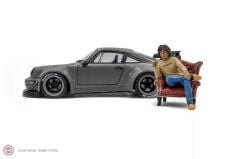 1:18 Solido 2024 Porsche 964 RWB Nardo Grey With Akira Nakai Figurine