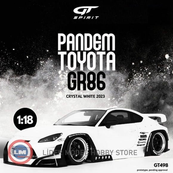 1:18 2023 Toyota GR86 Pandem Crystal White