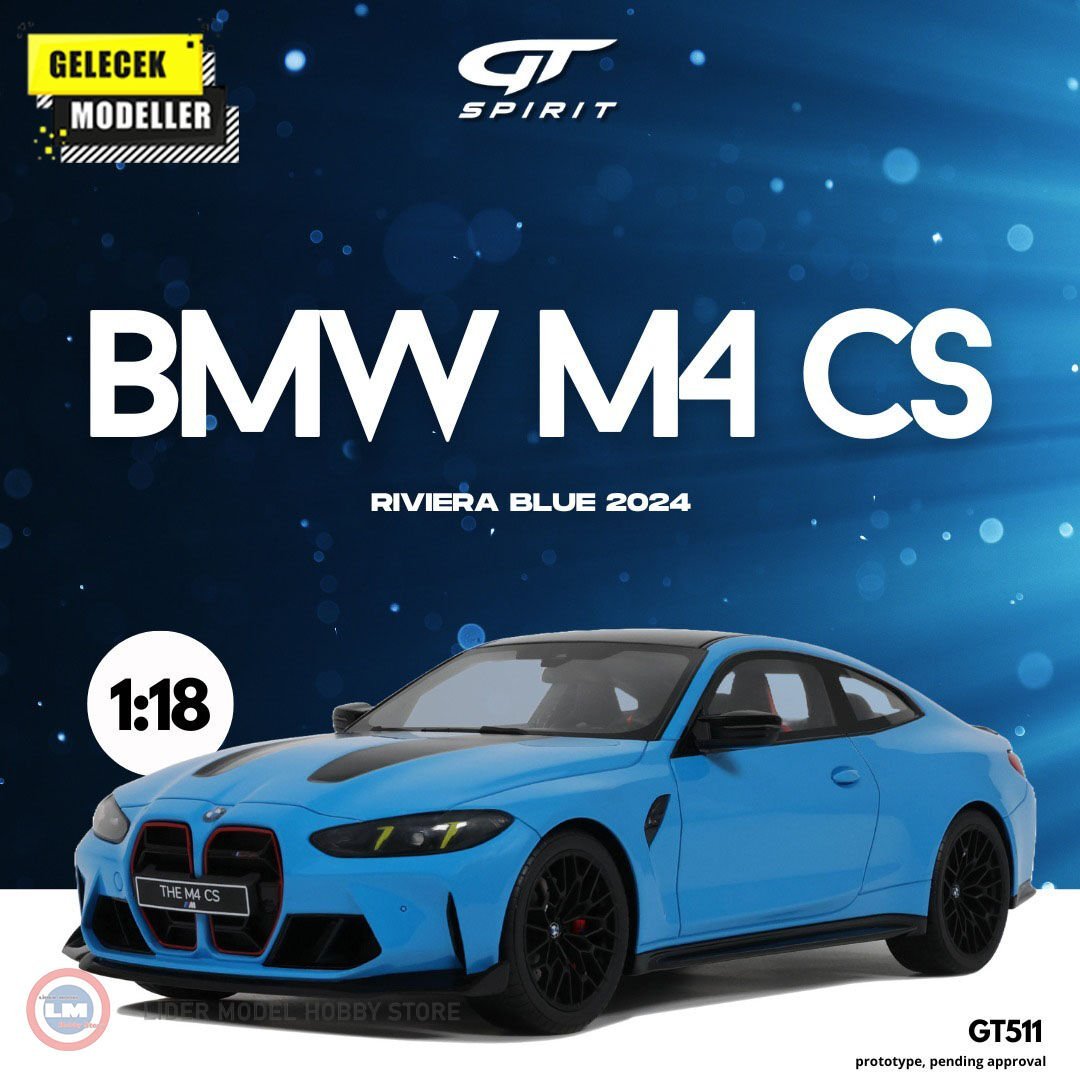 1:18 GT Spirit 2024 BMW M4 CS Riviera Blue