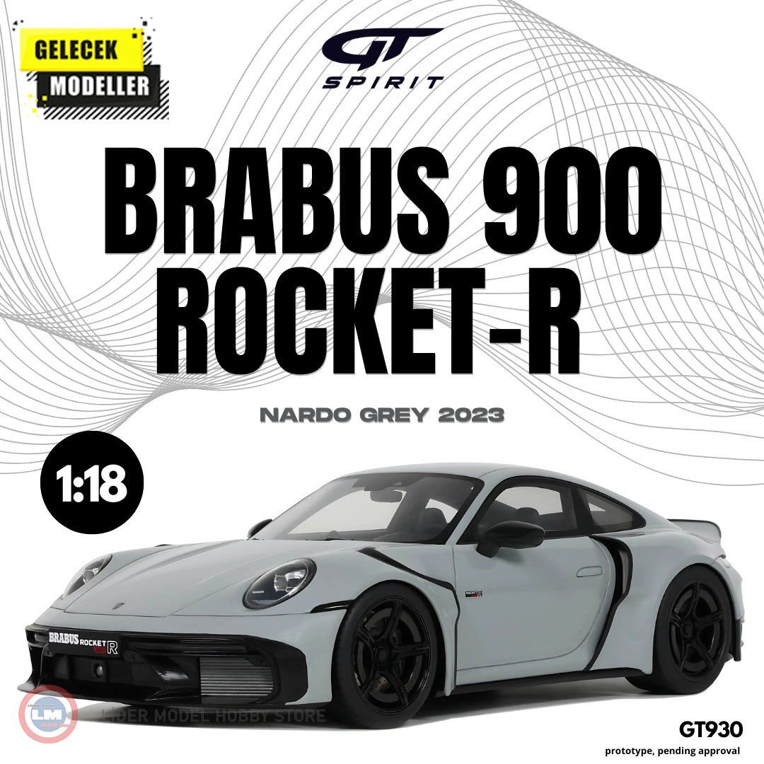 1:18 GT Spirit 2023 Porsche Brabus 900 Rocket R Nardo Grey