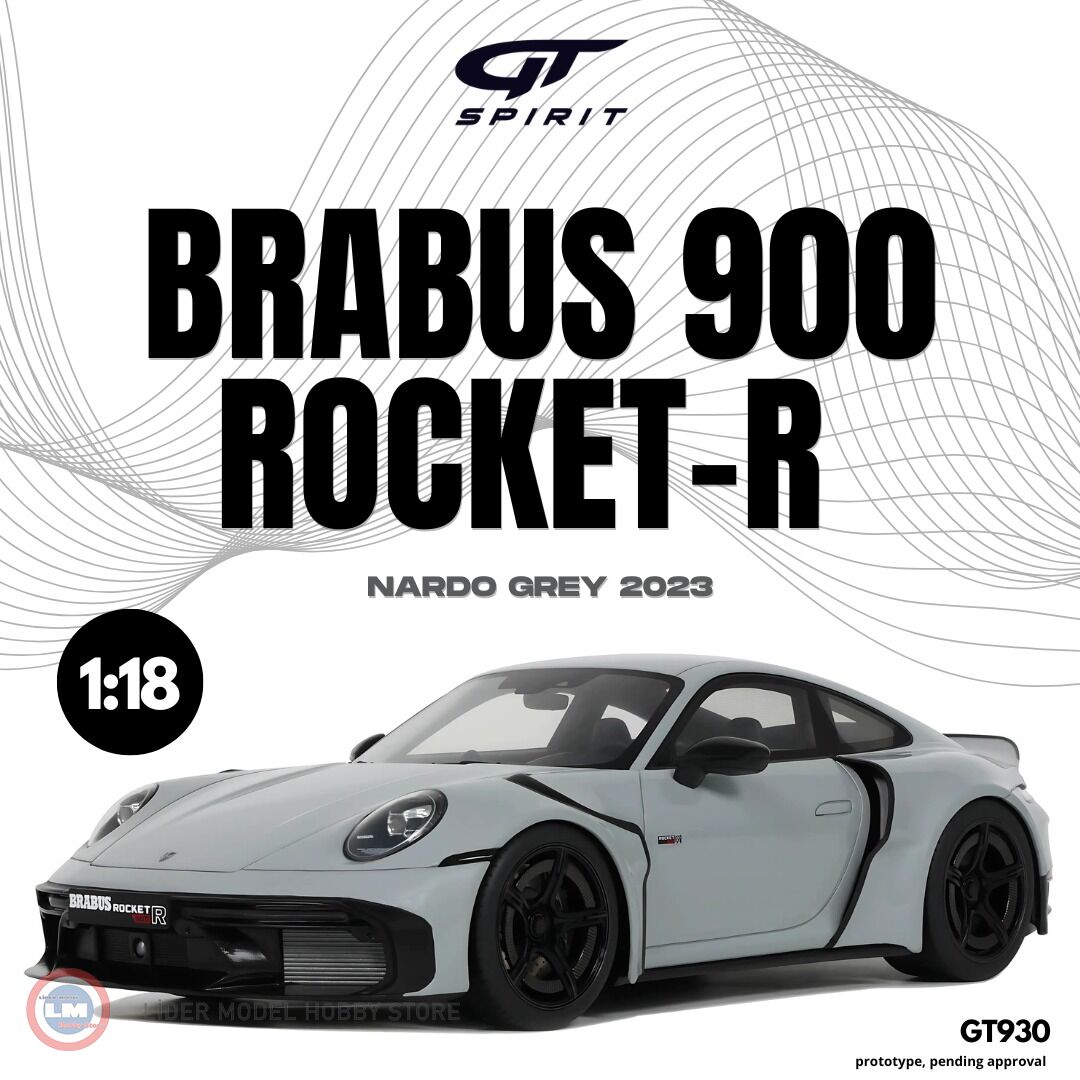 1:18 GT Spirit 2023 Porsche Brabus 900 Rocket R Nardo Grey