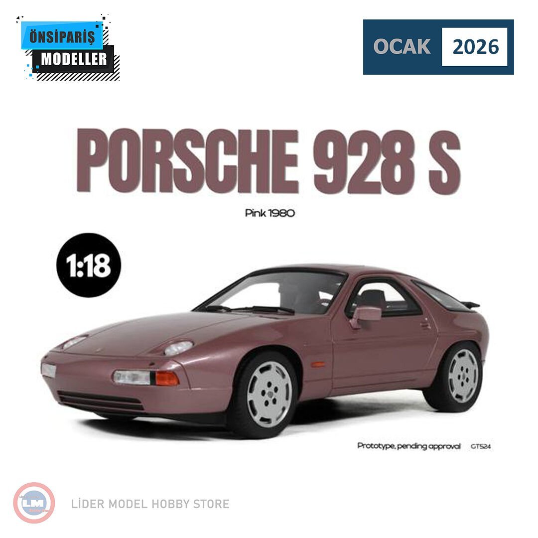 1:18 1980 Porsche 928 S Pink