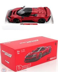 1:18 Burago 2024 FERRARI F80  - BLACK WHEELS - ROSSO CORSA Signature Series