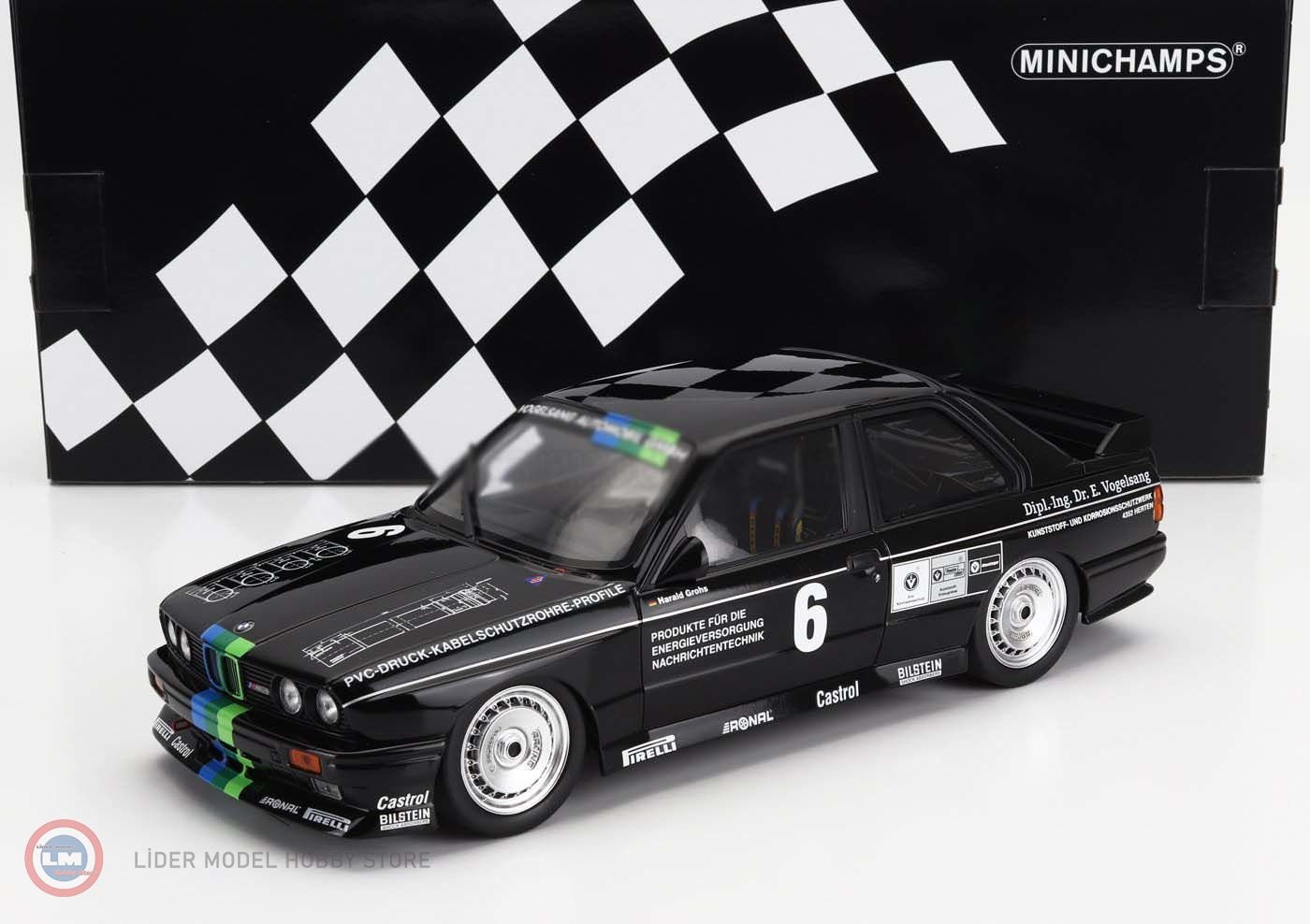 1:18 Minichamps 1987 BMW M3 #6 Winner Hockenheim DTM 1987 Harald Grohs