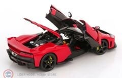 1:18 Burago 2024 FERRARI F80  - BLACK WHEELS - ROSSO CORSA