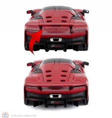 1:18 Burago 2024 FERRARI F80  - BLACK WHEELS - ROSSO CORSA Signature Series