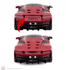 1:18 Burago 2024 FERRARI F80  - BLACK WHEELS - ROSSO CORSA Signature Series