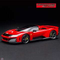 1:18 Burago 2024 FERRARI F80  - BLACK WHEELS - ROSSO CORSA Signature Series