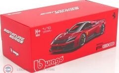 1:18 Burago 2024 FERRARI F80 - SILVER BLACK WHEELS - ROSSO SUPERCAR - Signature Series