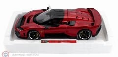 1:18 Burago 2024 FERRARI F80 - SILVER BLACK WHEELS - ROSSO SUPERCAR - Signature Series