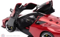 1:18 Burago 2024 FERRARI F80 - SILVER BLACK WHEELS - ROSSO SUPERCAR - Signature Series