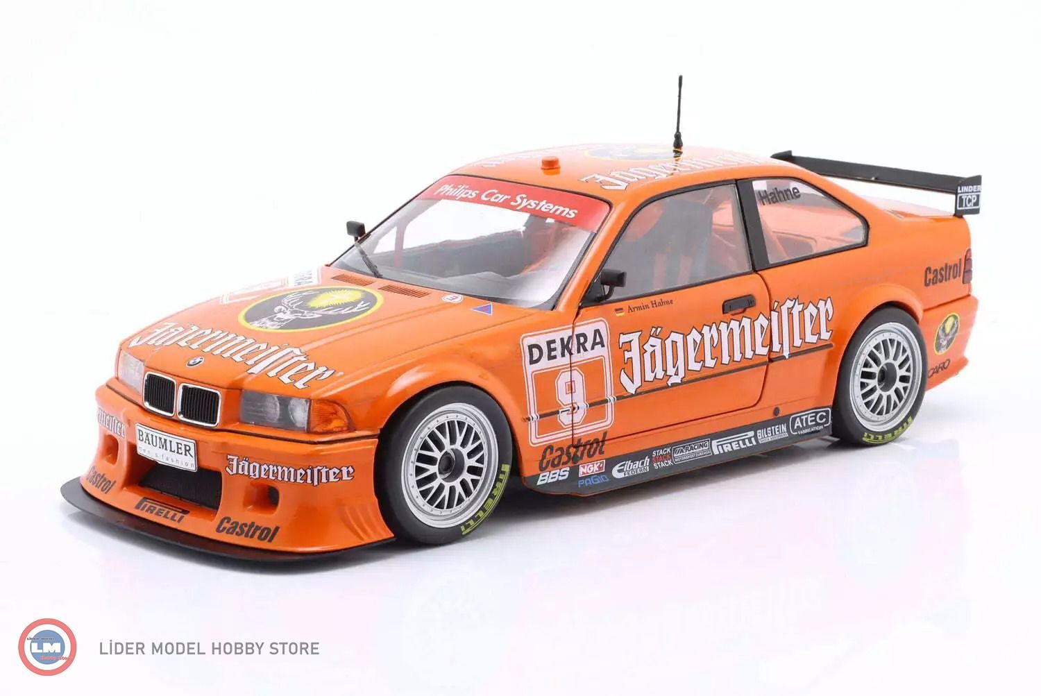 1:18 WERK83 1993 BMW 325i Coupe E36 #9 DTM Jagermeister Linder Team Armin Hahne