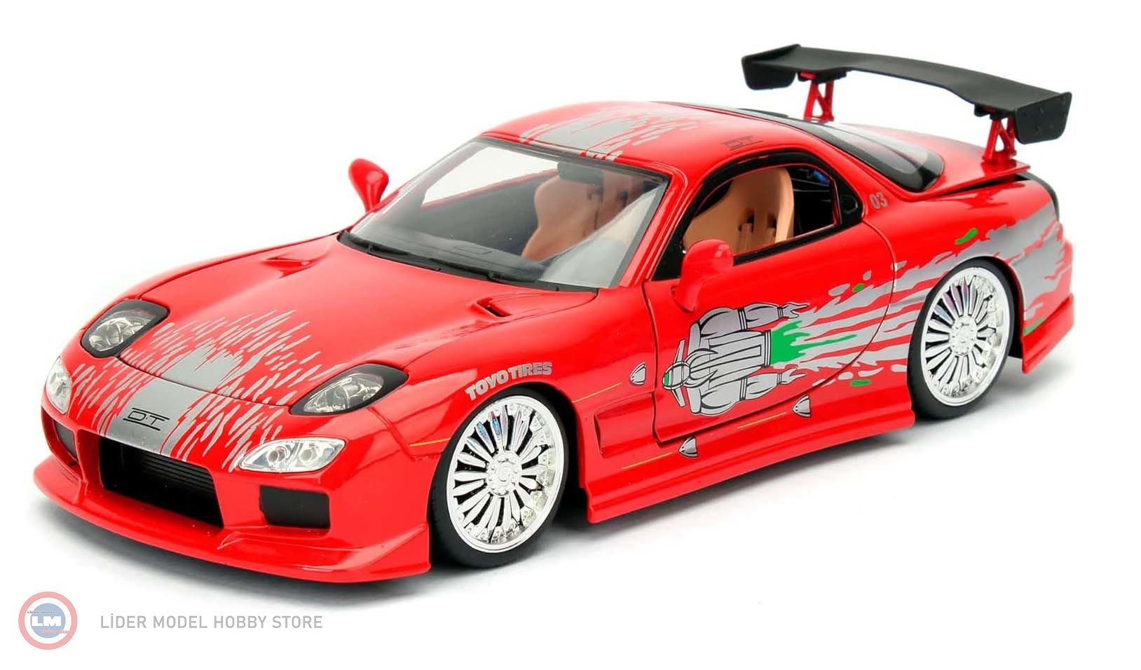 1:24 2001 Dom's Mazda RX-7 Fast & Furious